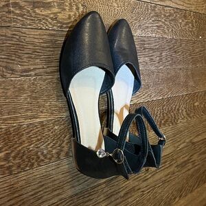 SHEIN Black Kids Dress Shoes with Ankle Strap